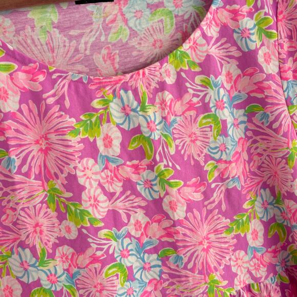 Lilly Pulitzer Jodee Swing Dress XXS NWOT Amythest Moms the Word Floral Tiered - Picture 9 of 10